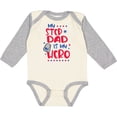 thumbnail image 3 of Inktastic Memorial Day My Step Dad is My Hero Boys or Girls Long Sleeve Baby Bodysuit, 3 of 5