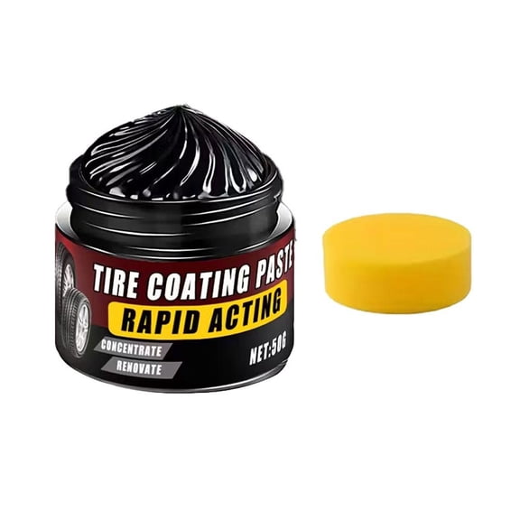 Premium Tire Coating Trim Restorer Tyre Nourish Cream Bring Back The Original Deep Black Shine to Rubber and Plastic Tire Coating Paste Multipurpose