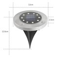 thumbnail image 2 of Lámpara solar amazon cross-border 8LED luces solares enterradas de acero inoxidable al aire libre nu Abody Lámpara solar, 2 of 7