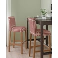 thumbnail image 2 of Country Star Plaid Bar Stool Covers Set of 2, Retro Red American Farm Barn Berry Stretch Washable Bar Chair Covers with Backs, Removable Pub Counter Height Chair Cover for Kitchen Dining Room Cafe, 2 of 7