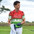 thumbnail image 4 of Salouo Watermelon Hello Summer for Men's Short Sleeve Polo Shirts,Polo Shirts for Men Performance Short Sleeve Golf Shirt Athletic Casual Collared T-Shirt-Small, 4 of 8