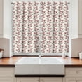 thumbnail image 2 of Ambesonne Magnolia Kitchen Curtains, Feminine Flower Branch, 55"x39", Warm Taupe Pale Pink, 2 of 3