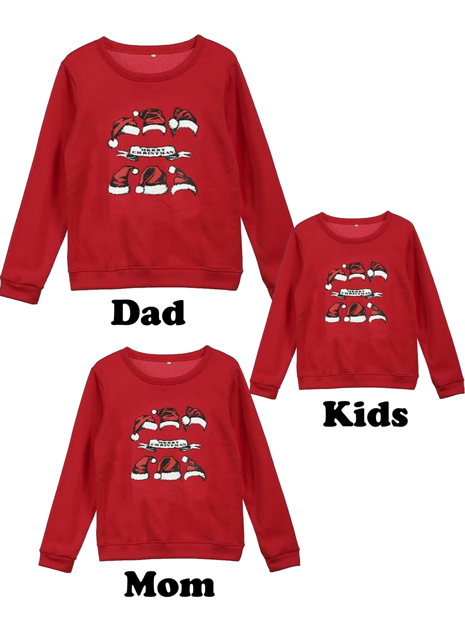 Mommy and Me Love Print Long Sleeve Pullover Tee Tops Family Matching Casual Sweatshirt T-Shirt Clothes Outfits
