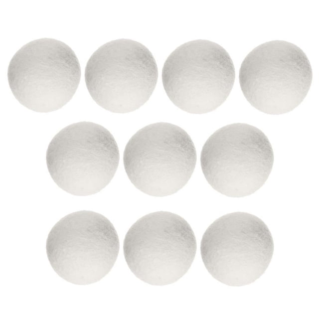 Estbridge Boules de Séchage en Laine - Lot de 10 Boules de Séchage en Laine 3 cm Réutilisables Adoucisseur de Tissu Naturel Boules à Lessive pour Sécheuse. un Ensemble de Dix Boules de Sécheuse en Laine Blanches Faites de Feutre de Laine de Qualité Supérieure, Conçues pour Réduire le Temps de Séchage, Adoucir les Tissus et Minimiser l'Électricité Statique. Ces Boules Écologiques, Sans Produits Chimiques, Conviennent aux Peaux Sensibles et Réutilisables, Offrant une alternative Naturelle aux Feuilles de Sécheuse et aux Adoucisseurs de Tissu Liquides.