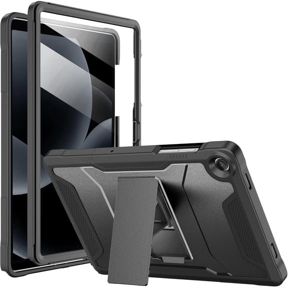 Case for Galaxy Tab A11  Plus /A9  11-Inch, with Screen Protector and Kickstand, Rugged Full Body Protective Cover for Samsung Galaxy Tablet A11 /A9  [SM-X230/236/210/216] - Black