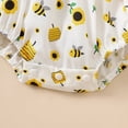 thumbnail image 6 of RUTAYY Girls Jumpsuit Fly Sleeve Bow Cartoon Bee Prints Romper Bodysuits Simple Elegant Onesie, Yellow, 3-6 Months, 6 of 6