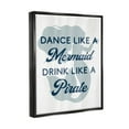 thumbnail image 3 of Stupell Industries Dance Like A Mermaid Phrase Graphic Art Jet Black Floating Framed Canvas Print Wall Art, Design by Lil' Rue, 3 of 6