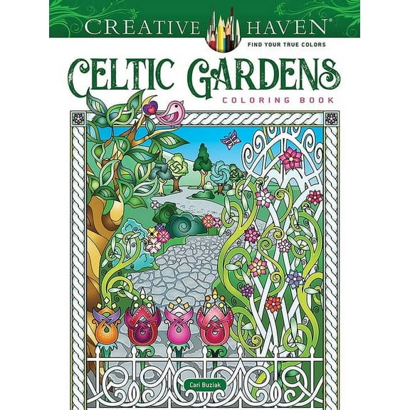 Adult Coloring Books: World & Travel Creative Haven Celtic Gardens Coloring Book, (Paperback)