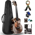 thumbnail image 1 of Ukelele de concierto Caramel CAG94 Brillante Black Ebony 23 con kit, 1 of 6