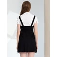 thumbnail image 3 of INSPIRE CHIC Women's Adjustable Strap Above Knee Button Down Overall Dress with Pockets, 3 of 4