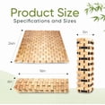 thumbnail image 5 of Natural Bamboo Bath Mat 24 x 16 inches Non-Slip Bamboo Shower Mats for Bathtub Sauna Bathroom, 5 of 6