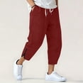 thumbnail image 2 of Cavosen Lined Pants Men Zip-Ankle Tapered Jogger Pants Flowy Trousers Elastic Waist Summer Lightweight Casual Pants with Pockets, 2 of 9