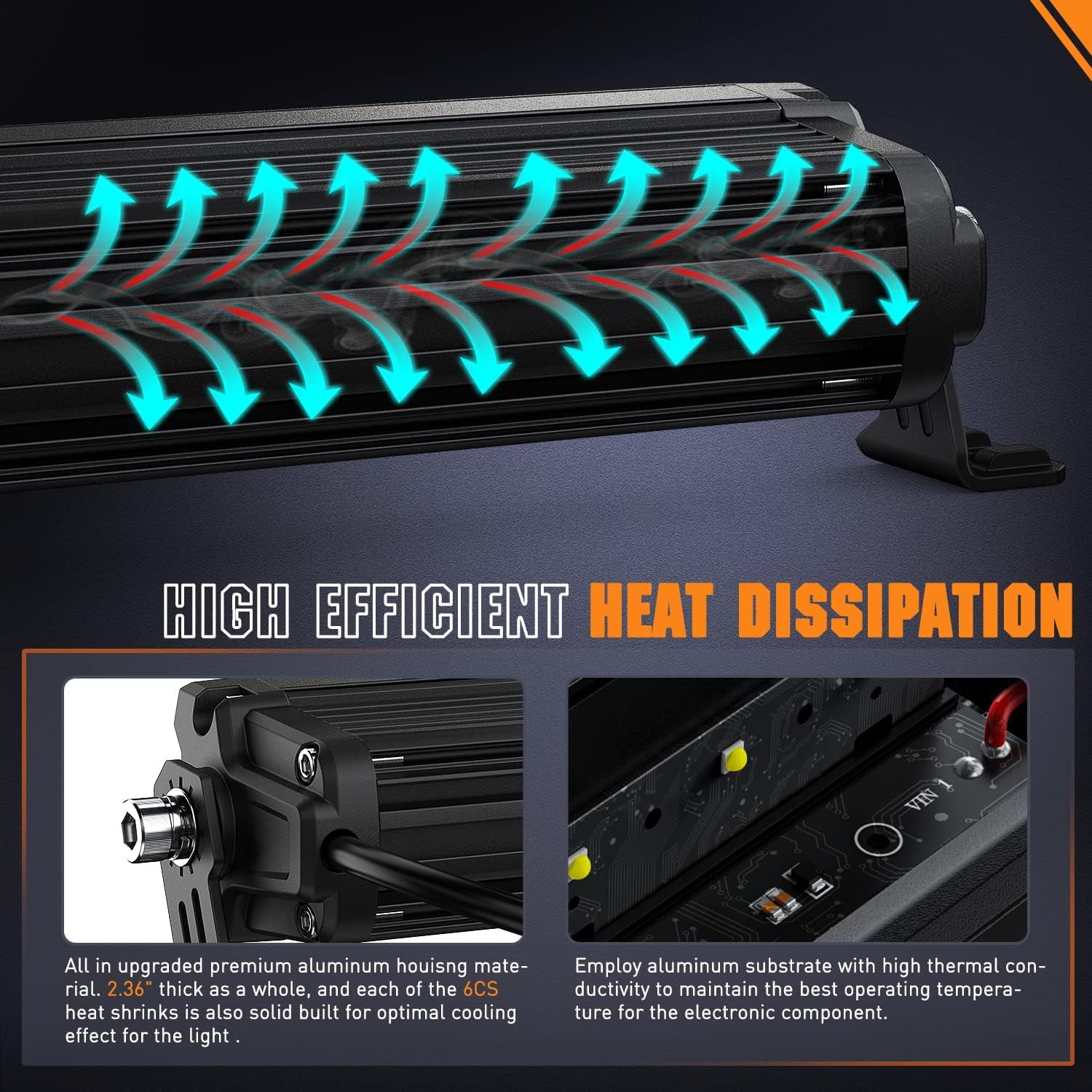 Nilight 15.5" Single Row Led Light Bar 60W 6650LM Anti-Glare Flood Spot Combo DRL Offroad Slim Light Bar w/ 16AWG DT Wiring Kit for SUV ATV UTV Boat
