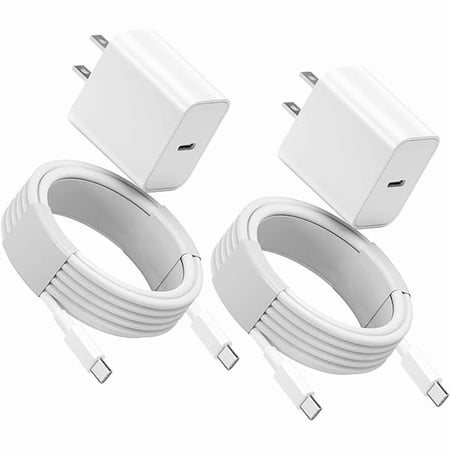 Quyaojz for 10FT USB C Cable Compatible With iPhone 17 16 15 Charger Fast Charging Long USBC to C Charger Cable Cord with 20W Type C Fast Charger Block Compatible With iPhone 17 Max/17/16 /15 2Pack