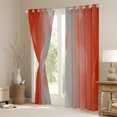 thumbnail image 3 of Gradient Red Orange and Greyish White 30%-50% Blackout Curtains Ombre Curtains & Drapes,Spiral Silver Print Wave Striped Pattern 2 Panels 52"Wx84"L Curtains,Abstract Art Room Decor Aesthetic, 3 of 6