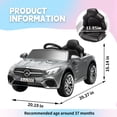 thumbnail image 4 of Xuanlur 12V Power Ride on Toys for Toddlers, Licensed Mercedes-Benz Ride on Cars for Kids, Kid Electric Car, Aged 1-4Y, Grey, 4 of 7