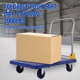 thumbnail image 2 of Yeshouse Carro de mano - Plataforma de transporte de acero con ruedas de goma, carro plegable de alta resistencia para carga, mudanza y almacenamiento en el hogar, garaje y almacén, 2 of 7
