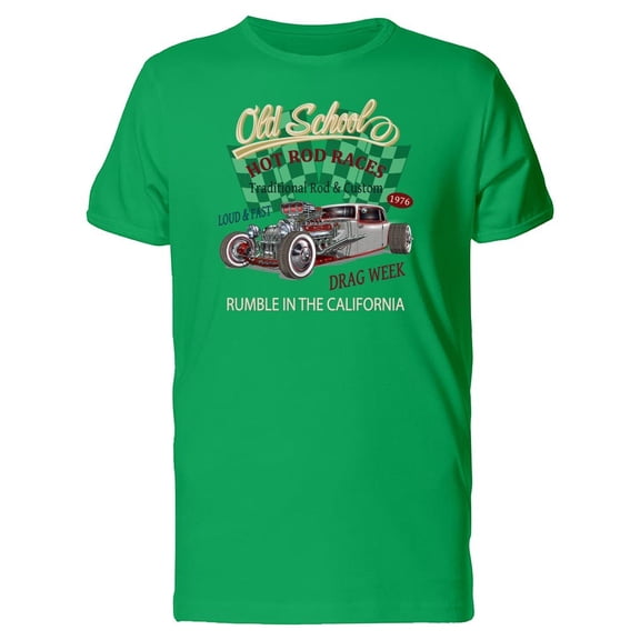 Hot Rod Races Car Tee Men's -Image by Shutterstock