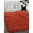 thumbnail image 3 of Ahgly Company Machine Washable Indoor Round Contemporary Neon Red Area Rugs, 7' Round, 3 of 7