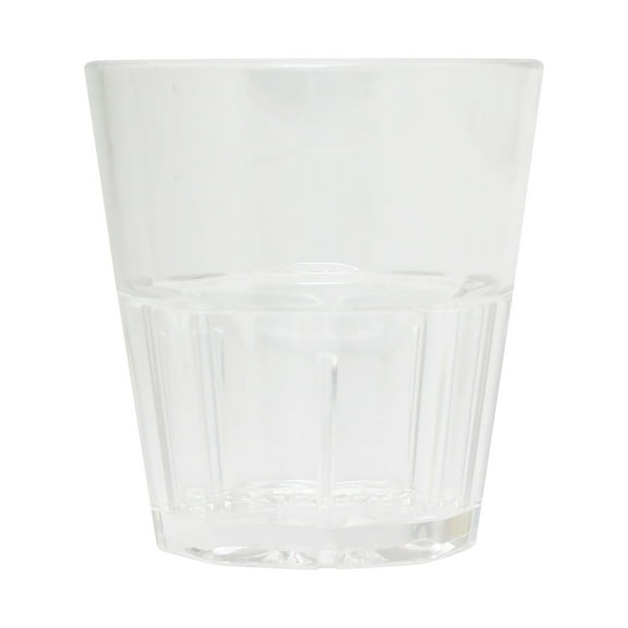 Excellante Diamond 8 oz rock, polycarbonate, clear, comes in dozen