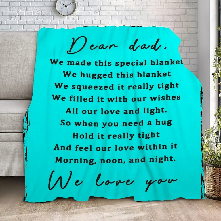 I Love You Gifts Blanket Blanket Gifts for Dad Men Wife Girlfriend Fathers Day Anniversary Couple Birthday Soft Warm Flannel Hugs Throw