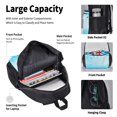 thumbnail image 4 of Easygdp Crystal Clear Water Splash Mochila para Niños y Niñas con Set de Caja de Almuerzo y Estuche para Lápices 3 en 1, Mochila Escolar Estampada para Adolescentes, 4 of 7