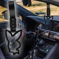 thumbnail image 2 of Tsurikawa Ring Japanese Subway Train Car Handle BUNNY Shaped Handle Hand Strap Rear Front Bumper Warning Rings Drift Charm Drift Bosozoku Car Accessory (Black/Black), 2 of 6