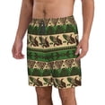 thumbnail image 2 of Cauagu Dark Green Vintage Corn Pattern Print Men's Swim Trunks,Hawaiian Bathing Suit Swimsuits Beach Shorts with Pockets for Men Quick Dry Swimming Board Shorts-Medium, 2 of 6