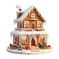 thumbnail image 2 of Todaioua Acrylic Christmas House Ornament Winter Village Hanging Decoration Snowy Cabin Pendant for Xmas Tree Home Festive Holiday Decor, 2 of 7