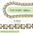thumbnail image 2 of 1 Roll 10 Yards Rhinestone Chain,1.5mm Crystal Rhinestones Close Chain Roll, Crystal Claw Cup Chain, 2 of 5