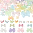 thumbnail image 2 of 80Pcs 4 Styles Bow Cabochons Resin Bowknot Charms Bulk Random Mixed Color Flatback Bowties Shaped Scrapbooking Embellishment Cabochon for Phone Case Hairpins DIY Crafting Jewelry Making, 2 of 4