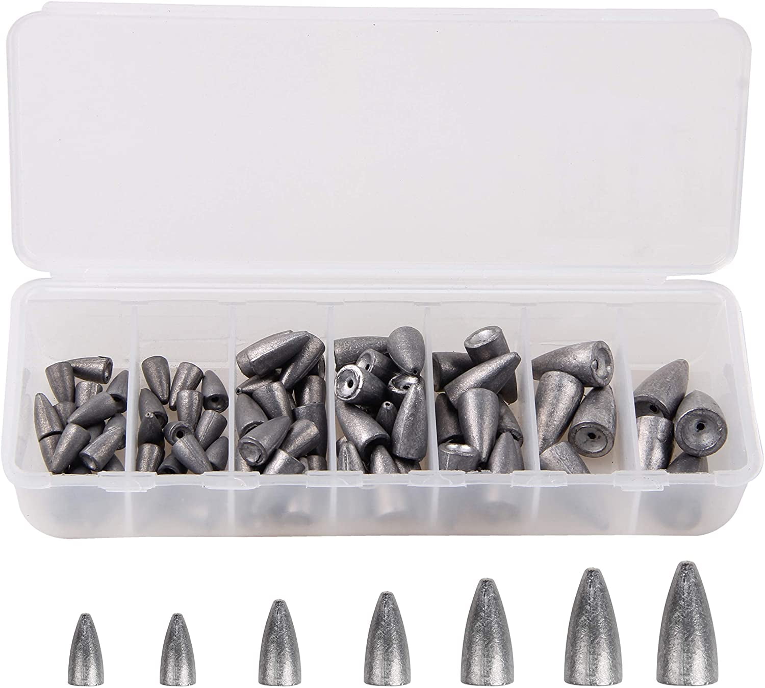 29pcs/Box Fishing Sinkers Weights Bullet Worm Lead Weights Kit Fishing Tackles 29pcs/Box Fishing Sinkers Weights Bullet Worm Lead Weights Kit Fishing Tackles