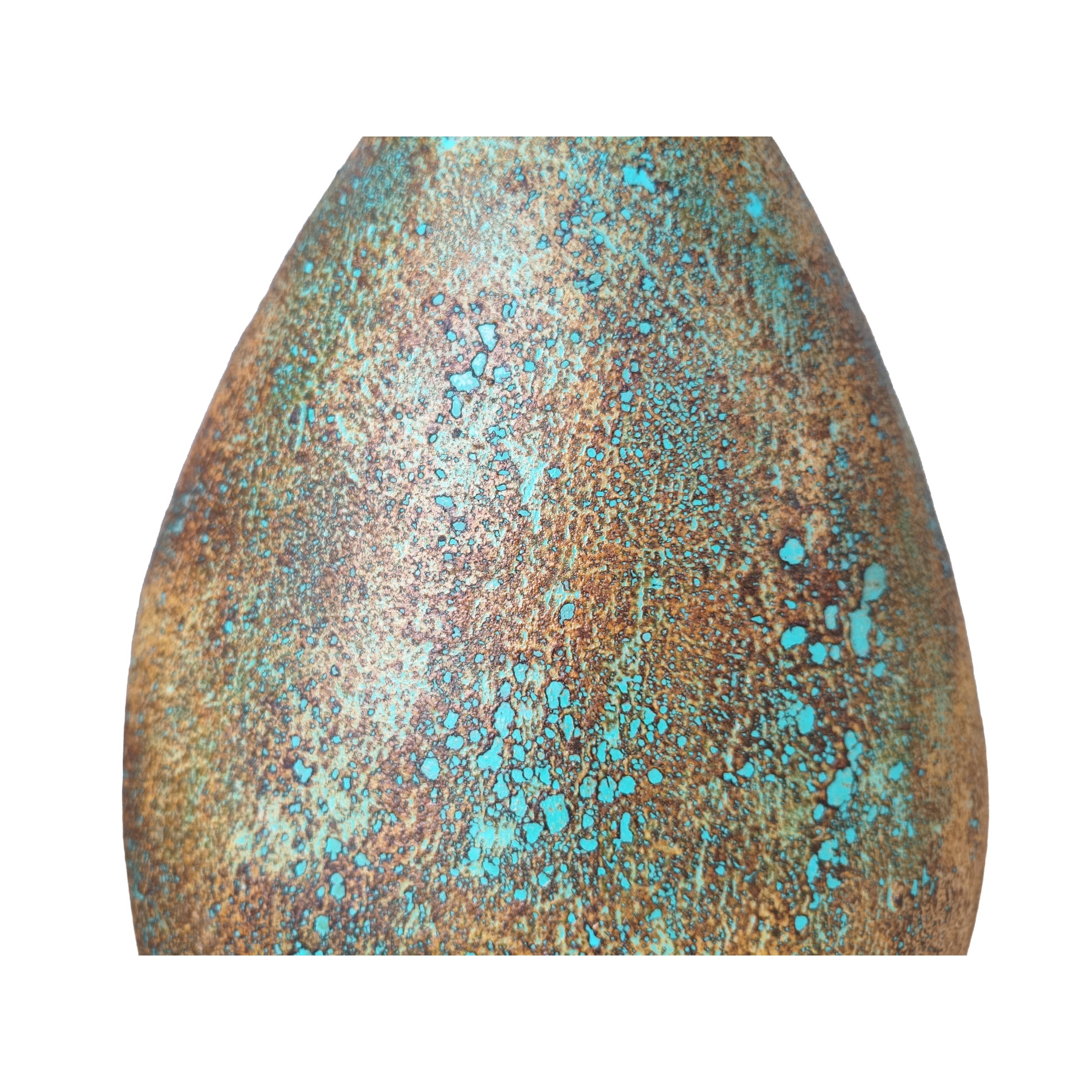 DecMode 31" Tall Distressed Antique Style Green Ceramic Vase