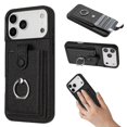 thumbnail image 1 of Compatible For iPhone 17 Pro Max Case with Ring Kickstand Drawing Type Card Slots Leather Back Cover_c*, 1 of 5
