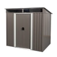 thumbnail image 4 of Spaco 6ft x 5ft Outdoor Metal Storage Transparent plate Garbage Can,Outdoor Metal Shed for Tool,Garden, 4 of 8