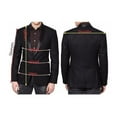 thumbnail image 4 of Men’s Velvet Blazer Classic Smart Casual Tailored Fit Wedding Suit Jacket, 4 of 5