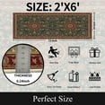 thumbnail image 4 of Runner Rugs for Hallway, 2x6 Washable Soft Non Slip Floor Rugs for Kitchen, Modern Mat for Living Room Bedroom Entryway Red & Green, 4 of 8