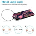 thumbnail image 2 of Square 2Pack PU Leather Flamingo Cruise Luggage Tag with Privacy Cover and Stainless Steel Ring - Suitable for Travel Handbags Backpacks Luggage Tags, 2 of 6
