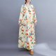 thumbnail image 2 of Vestido suelto de mujer Vintage estampado manga larga cuello redondo cintura alta Casual vestid Abanopi  Vestido, 2 of 7