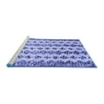 thumbnail image 2 of Ahgly Company Machine Washable Indoor Rectangle Abstract Blue Contemporary Area Rugs, 6' x 9', 2 of 4