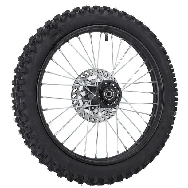 Conjunto De Rueda Delantera De Moto De Cross, Neumático De Llanta De Rueda Delantera De 17 Pulgadas De Alta Resistencia 70/100-17 2.75-17 Tubo Interior De Neumático Eje De Llanta