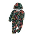 thumbnail image 2 of Odeerbi Christmas Onesie Pajamas for Family Holiday Sleep Jumpsuit Long Sleeve Family Christmas Pajamas Matching Sets Infant Fashion Printed Hooded Jumpsuit Sleepwear PJs Set Black, 2 of 5