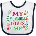 thumbnail image 3 of Inktastic My Mommom Loves Me Girls Girls Baby Bib, 3 of 4