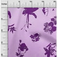 thumbnail image 2 of oneOone Cotton Jersey Purple Fabric Abstract-Uneven Floral Silhouette Pattern Diy Clothing Quilting Fabric Print Fabric By Yard 58 Inch Wide, 2 of 5