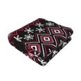 thumbnail image 2 of KLL red Minimalist Snowflake Print Fleece Throw Blanket, Horizontal Fleece Bedding Cute Soft Blankets Comfy Fleece Flannel Plush Home Decor for Couch & Bed -60"x50", 2 of 9