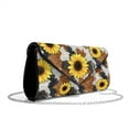 thumbnail image 2 of Xixirimido Sunflower & Cowhide Print Clutch Purse for Women Formal Evening Bags for Wedding Party Cocktail Prom Leather Envelope Bag with Detachable Chain, 2 of 7