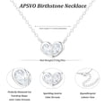 thumbnail image 5 of APSVO S925 Sterling Silver Plated Love Heart Necklaces for Women February Birthstone Pendant Chain with Purple Amethyst Birthday Mothers Day Graduation Jewelry Gifts Teen Mom Her Wife, 5 of 8