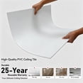 thumbnail image 3 of 12-Pack White Drop Ceiling Tiles 2x2 Ft, PVC 24x24 Inch, Waterproof Fire-Rated, Reusable Smooth Ceiling Panels, Covers 48 Sq Ft, 3 of 7