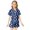 Blue, variant on Byoo Christmas Toddler Girls Outfit Set Tree Print Button Down Short Sleeved Shirt Shorts Sleepwear Silk Soft Homewear