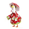 thumbnail image 4 of Porch Goose Outfit 5Pcs Christmas Goose Raincoat with Hat & Umbrella Santa Printed Statue Goose Dress‑Up Clothing for 23 Inch Yard Goose Outdoor Porch Courtyard Garden Holiday Decoration Red, 4 of 8